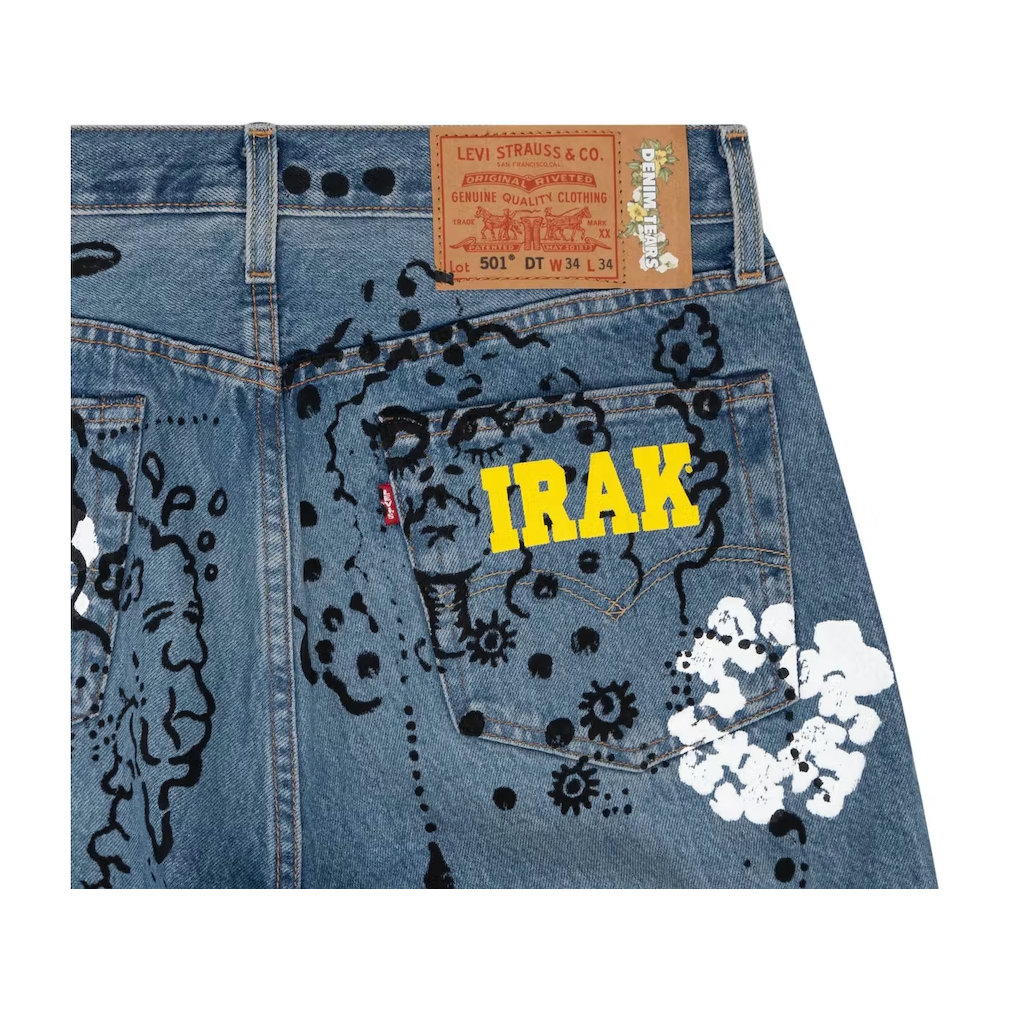 Denim Tears Irak Tears 501 Jean Vintage Blue Light Wash