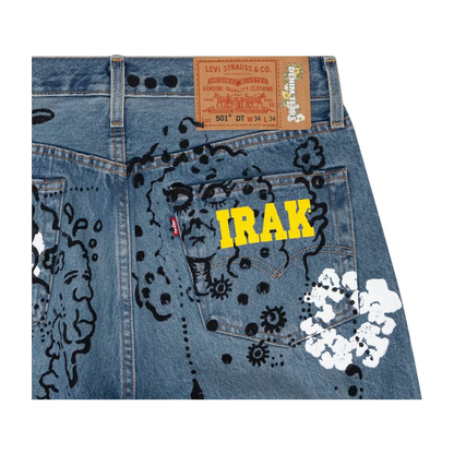 Denim Tears Irak Tears 501 Jean Vintage Blue Light Wash