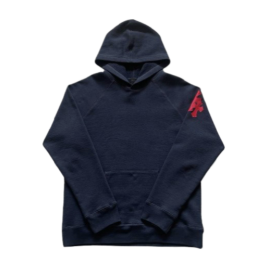 Chrome Hearts Paper Jam Triple Cross Hoodie in Navy