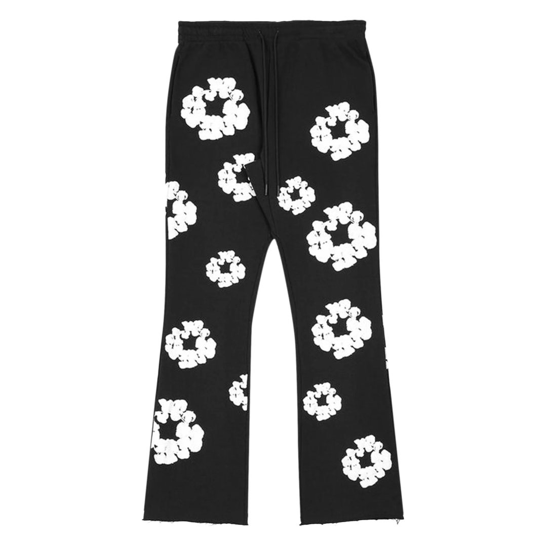 READYMADE x Denim Tears Cotton Wreath Sweatpants Black/White