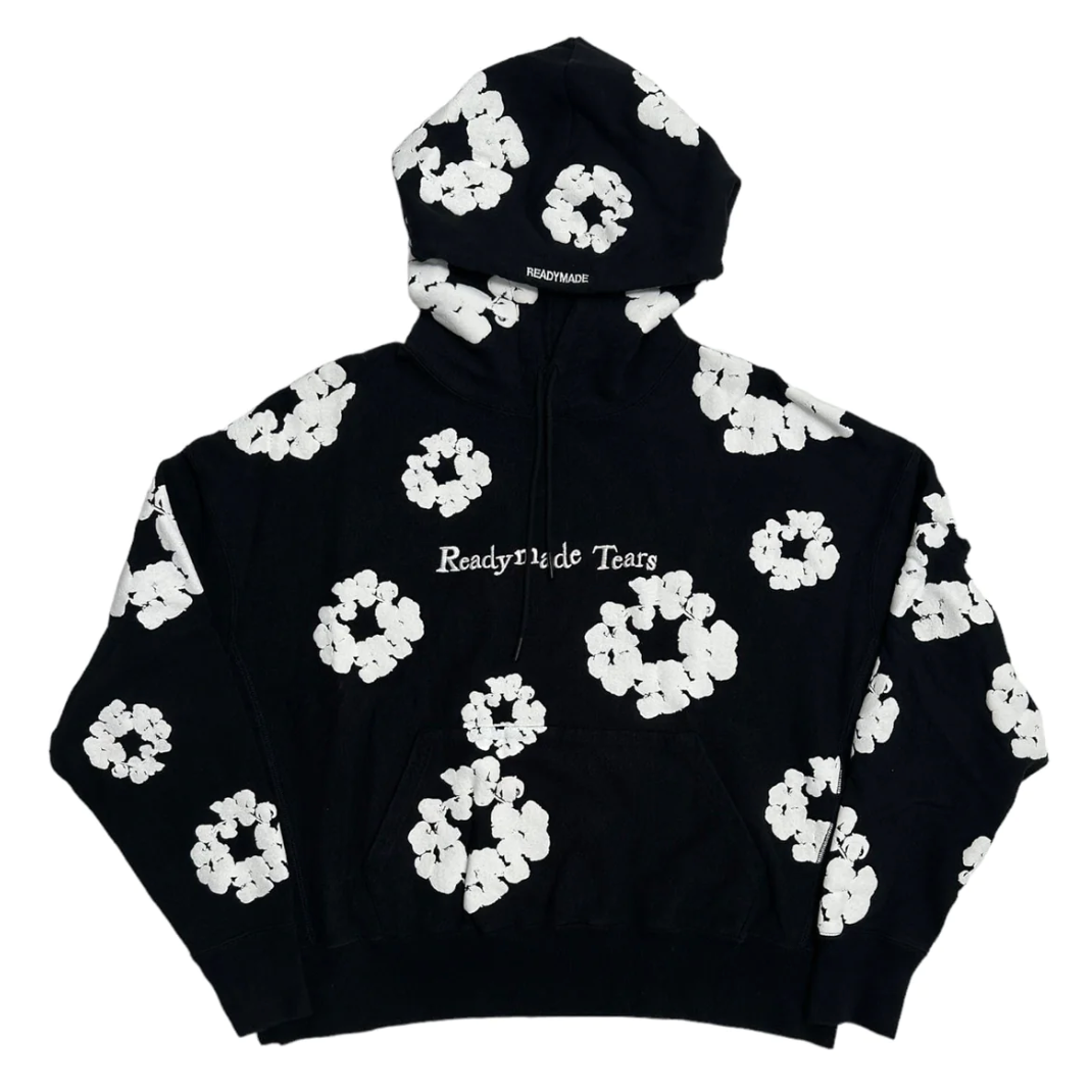 READYMADE x Denim Tears Cotton Wreath Hoodie Black/White