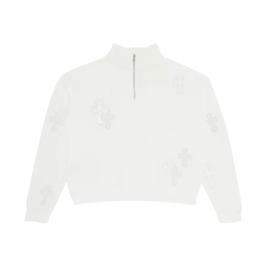 Chrome Hearts Cross Patch Dagger Quarter Zip 'White'