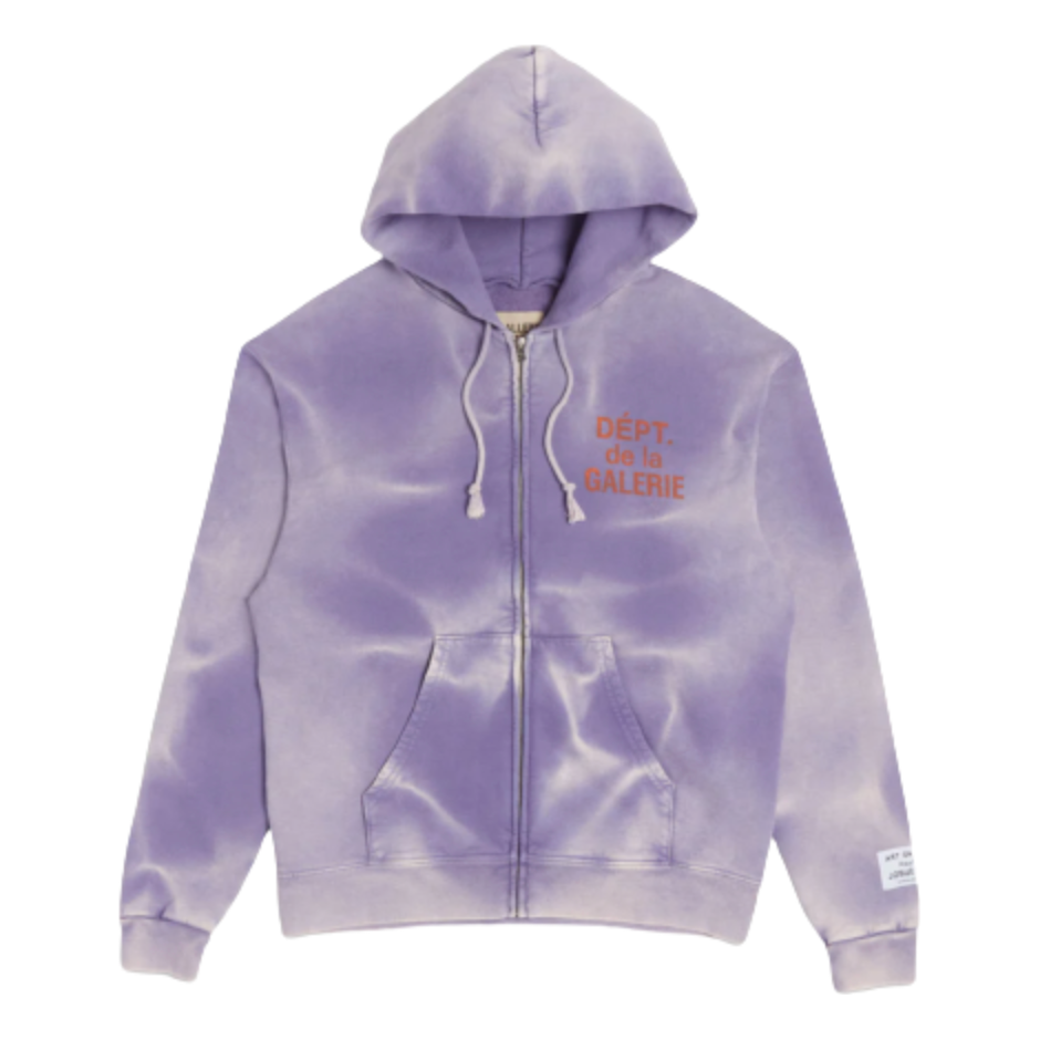 Gallery Dept. French Logo Zip-Up Hoodie Purple