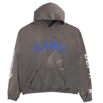 Gallery Dept. x LA Rams 90's Vintage Hoodie Washed Black