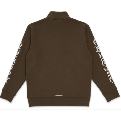 Chrome Hearts 1/2 Zip Slo Ride Sweater Brown