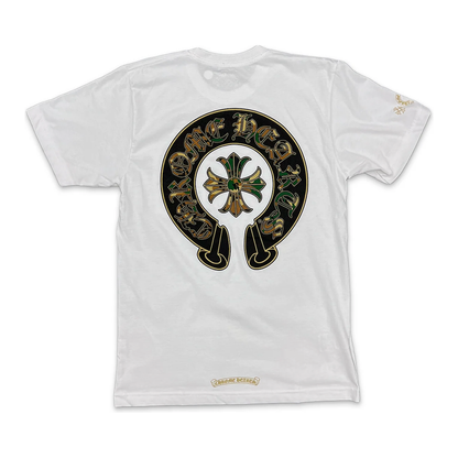 Chrome Hearts  Triple Cross Horseshoe T-Shirt White/Camo