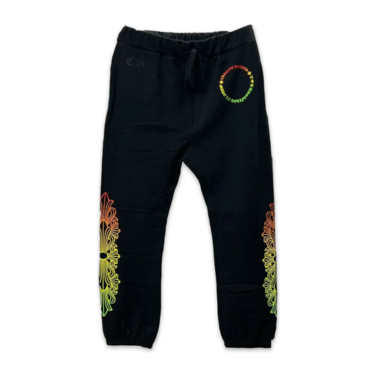 Chrome Hearts Floral Gradient Sweatpants Black