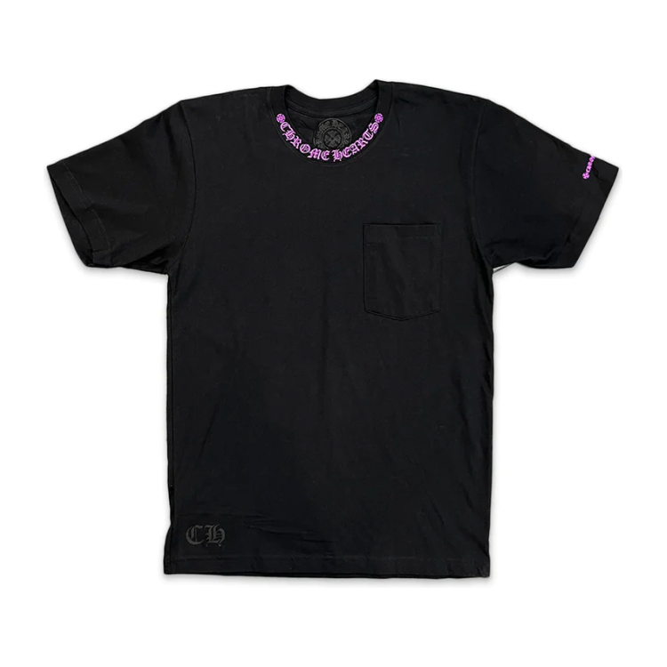 Chrome Hearts Neck Logo T-Shirt Black/Purple