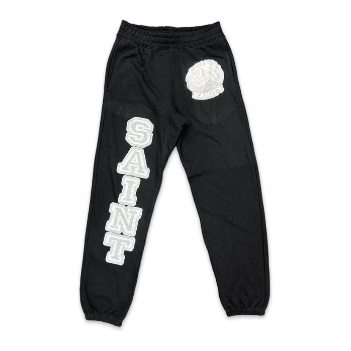 Saint Vanity Varsity Logo Sweatpants Black/Grey