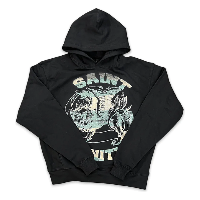 Saint Vanity Logo Hoodie Black/Teal