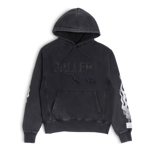 Gallery Dept. Flames Hoodie Black