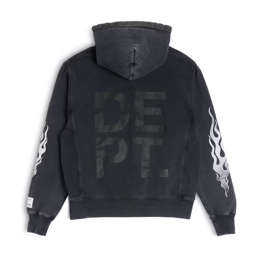 Gallery Dept. Flames Hoodie Black