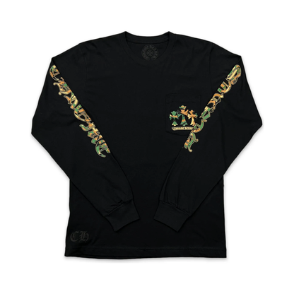 Chrome Hearts Triple Cross Horseshoe L/S T-Shirt Black/Camo