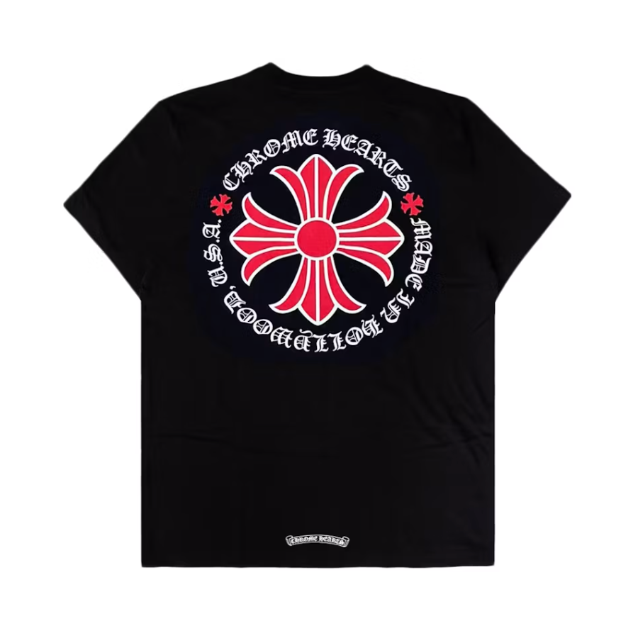 Chrome Hearts Hollywood Plus Cross T-shirt Black/Red