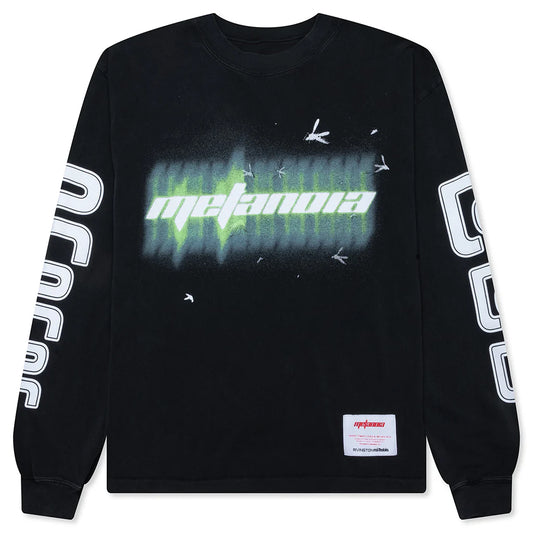 RIVINGTON roi Rebis Sentence Garden LS Tee Jet Black