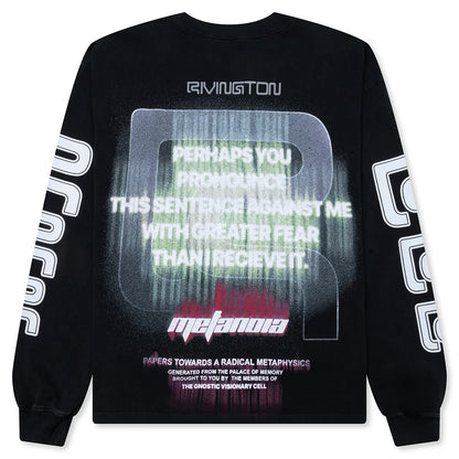RIVINGTON roi Rebis Sentence Garden LS Tee Jet Black