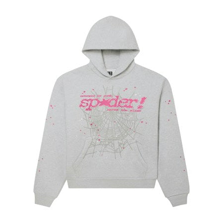 Sp5der Punk V2 Hoodie Heather Grey