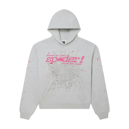 Sp5der Punk V2 Hoodie Heather Grey