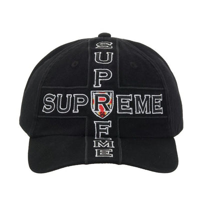 Supreme Cross 6-Panel Cap Black