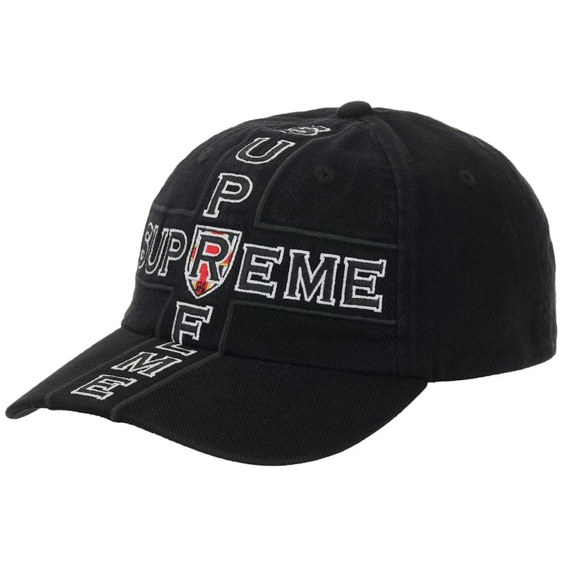 Supreme Cross 6-Panel Cap Black