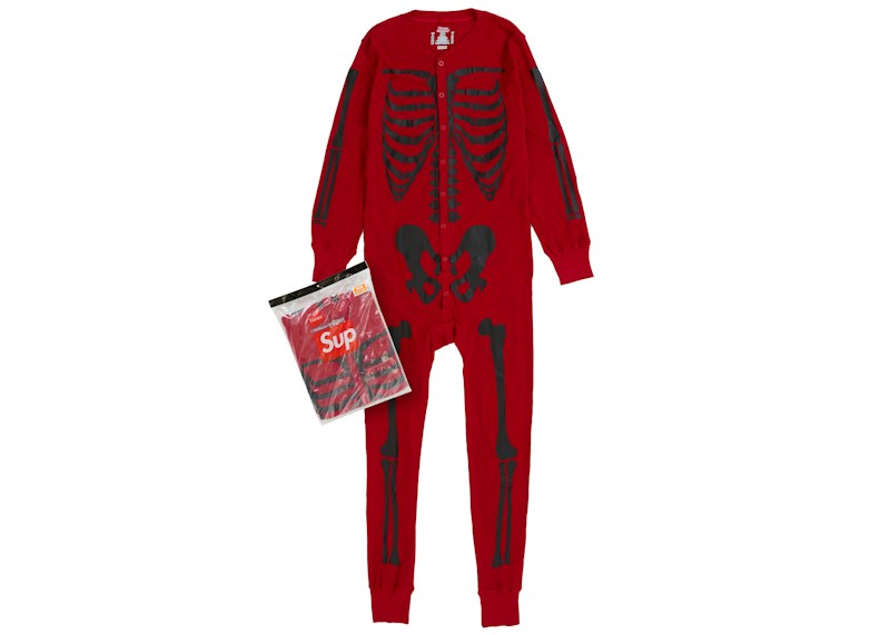 Supreme Hanes Bones Thermal Union Suit (1 Pack) Red