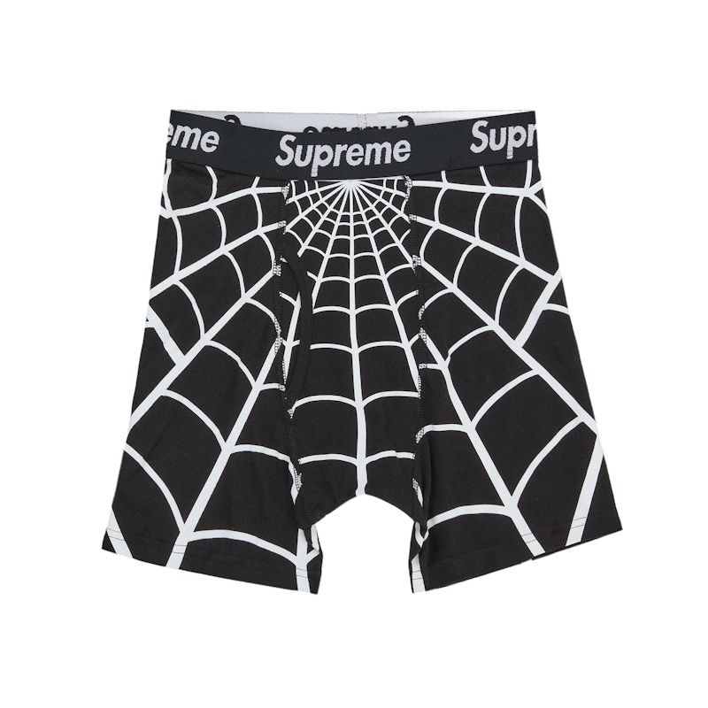 Supreme Hanes Spider-Man Boxer Briefs (2 Pack) Black