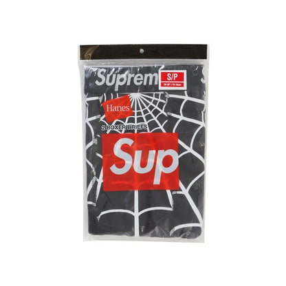 Supreme Hanes Spider-Man Boxer Briefs (2 Pack) Black