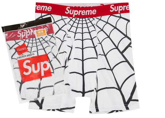 Supreme Hanes Spider-Man Boxer Briefs (2 Pack) White