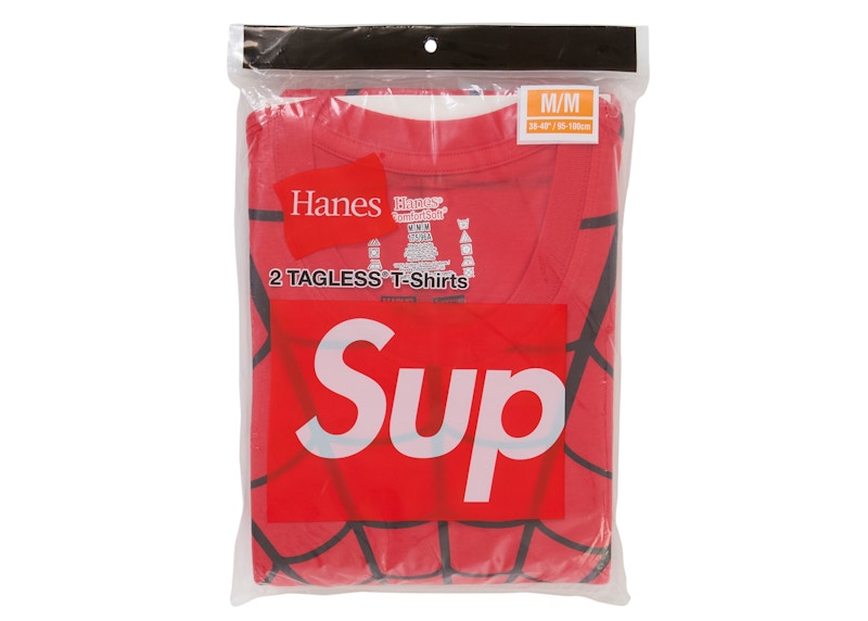 Supreme Hanes Spider-Man Tagless Tees (2 Pack) Red