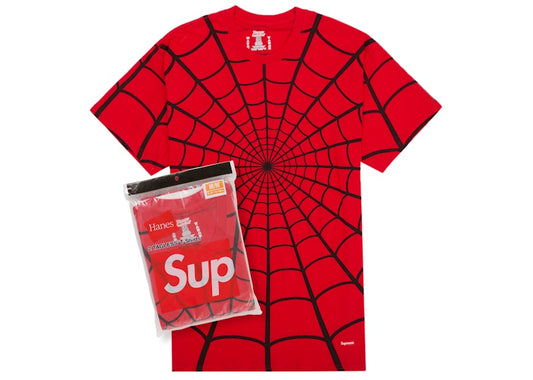 Supreme Hanes Spider-Man Tagless Tees (2 Pack) Red