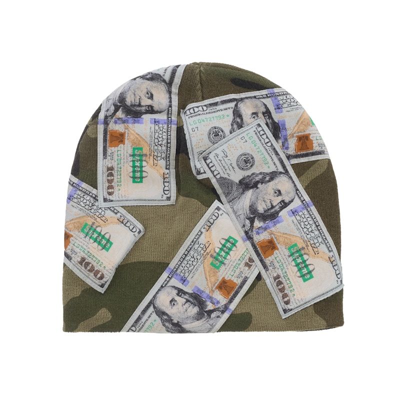 Supreme Money Beanie Camo