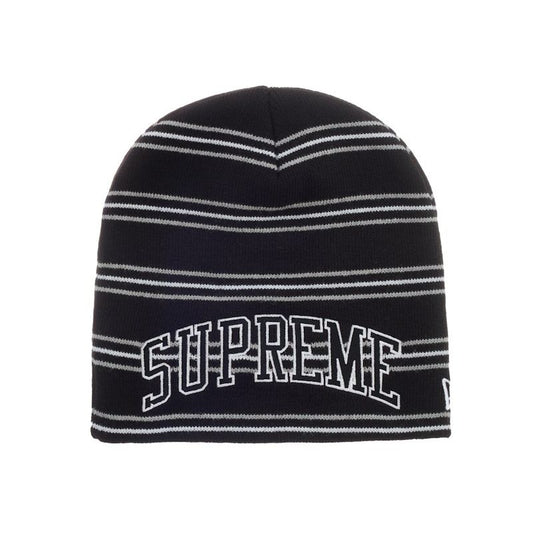 Supreme New Era Stripe Beanie Black