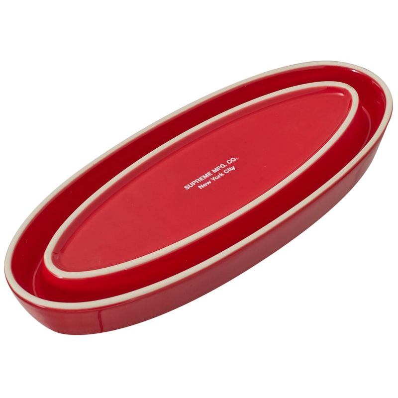 Supreme Oval Tray Red