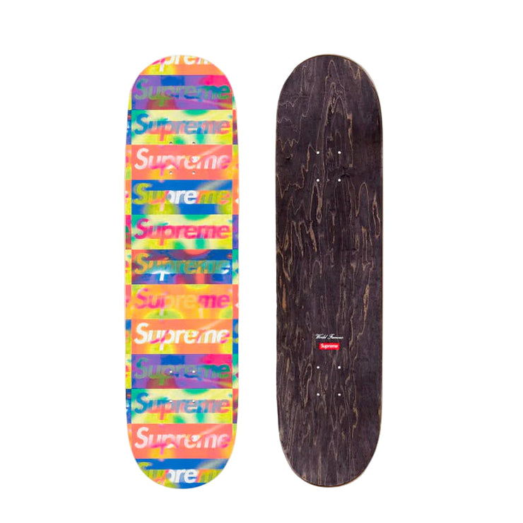 Supreme Distorted Logo Skateboard Deck Yellow