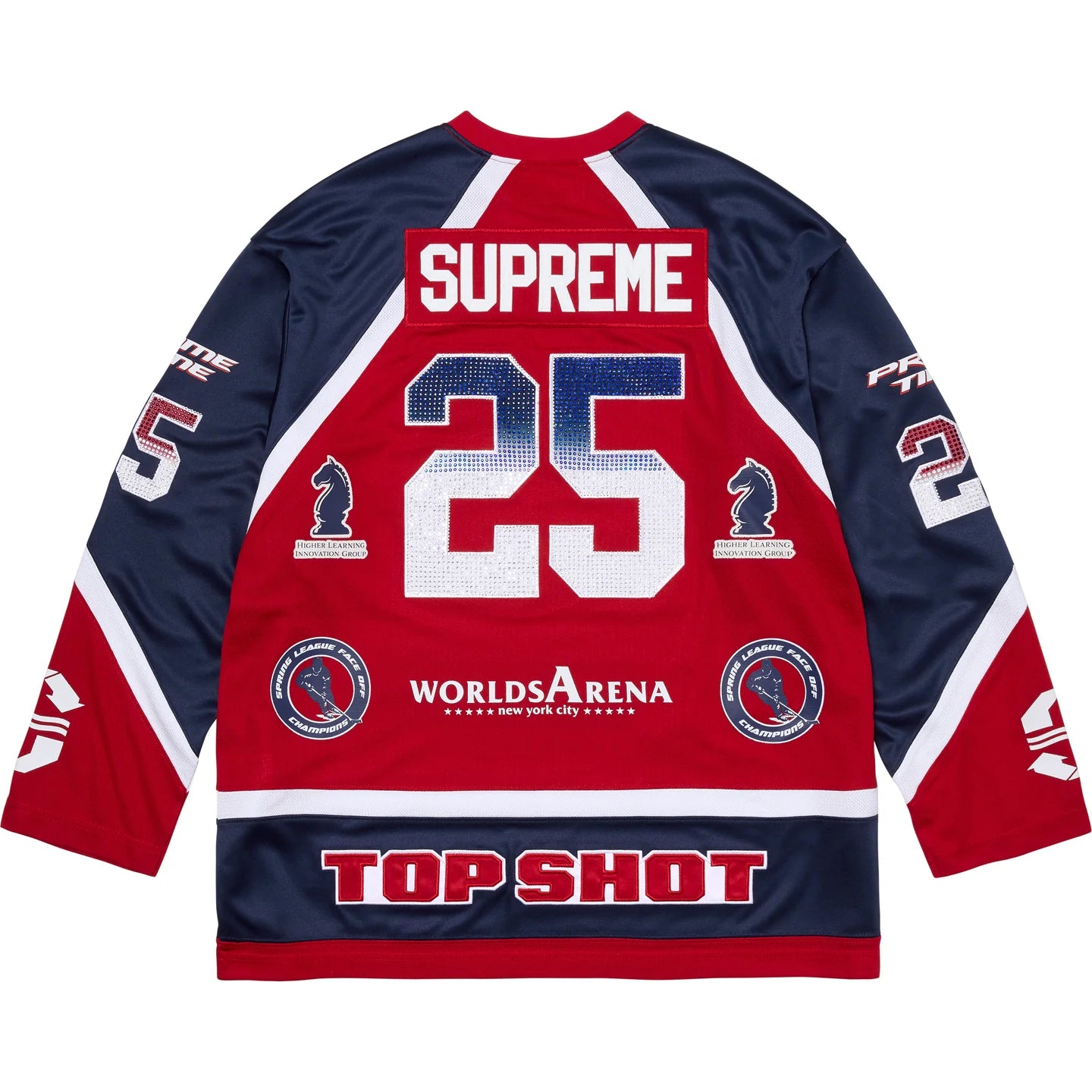 Supreme Rhinestone Hockey Jersey Red