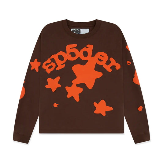 Sp5der Beluga L/S HW Tee Brown