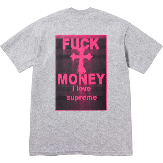 Supreme Fuck Money Tee Heather Grey