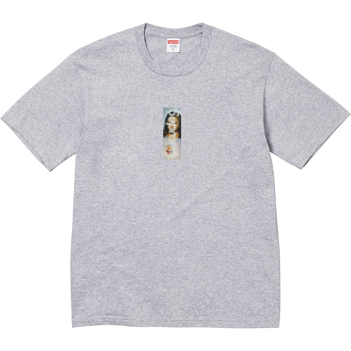 Supreme Prayer Card Box Logo Tee Heather Grey