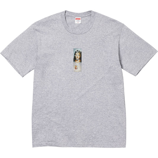 Supreme Prayer Card Box Logo Tee Heather Grey