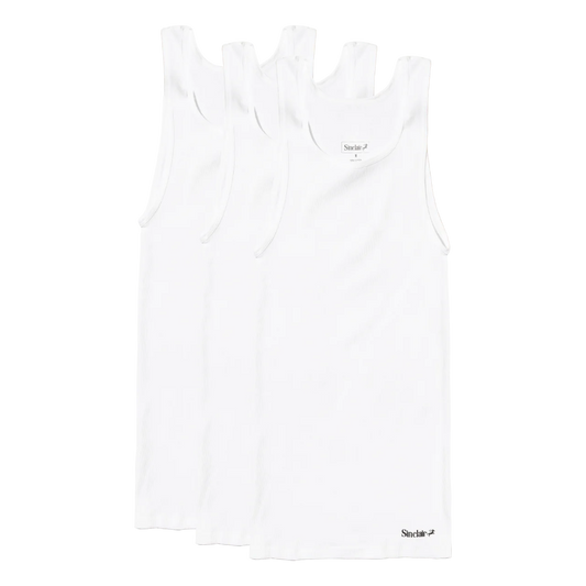 Sinclair Hat Trick 3-Pack Tank Top White