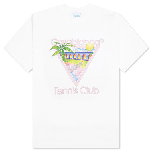 Casablanca Tennis Icon T-Shirt White/Pink