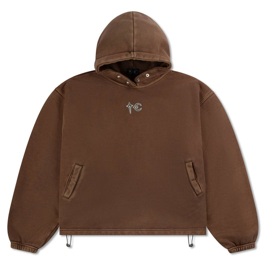 Thug Club Devil Peace Patch Hoodie Brown