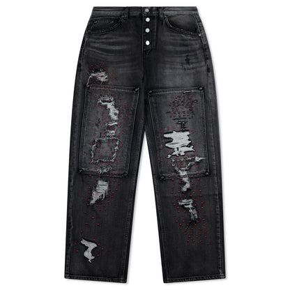 Thug Club Vintage Double Knee Pants Black