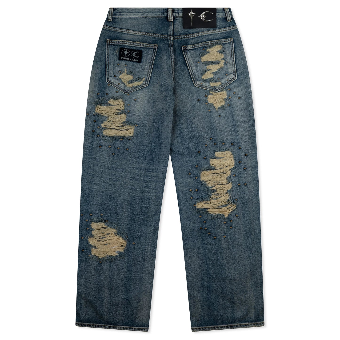 Thug Club Vintage Double Knee Pants Blue