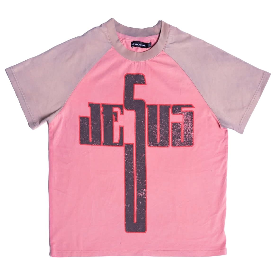 Vincent Corp. Jesus Raglan Tee Pink