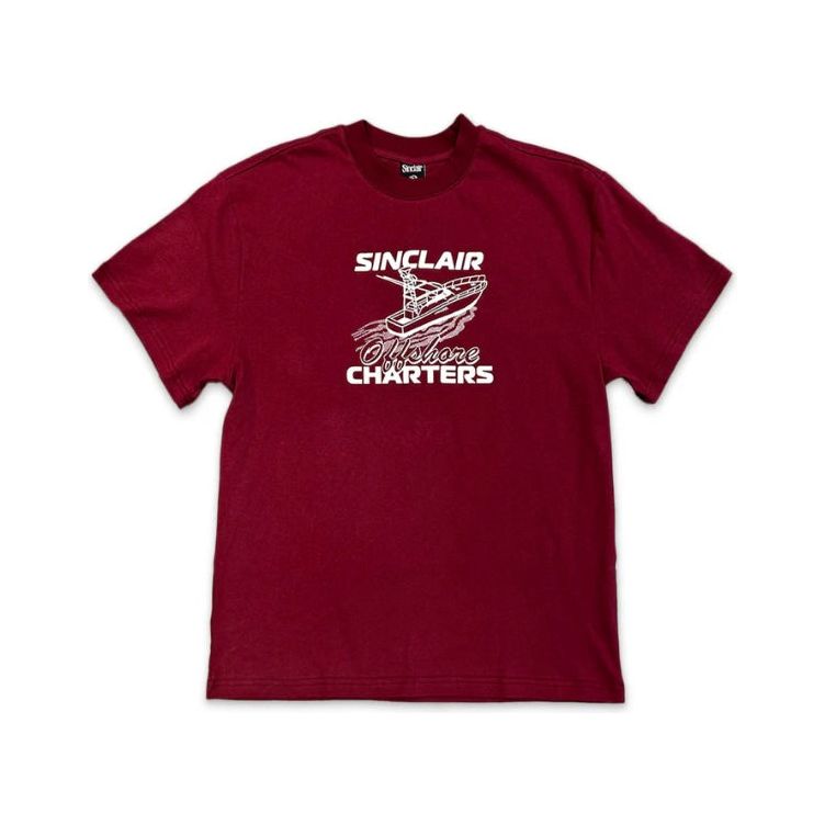 Sinclair Offshore Charters Tee Burgundy