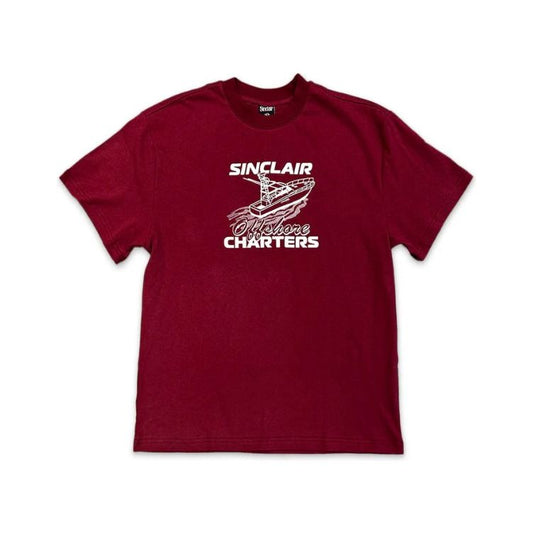 Sinclair Offshore Charters Tee Burgundy