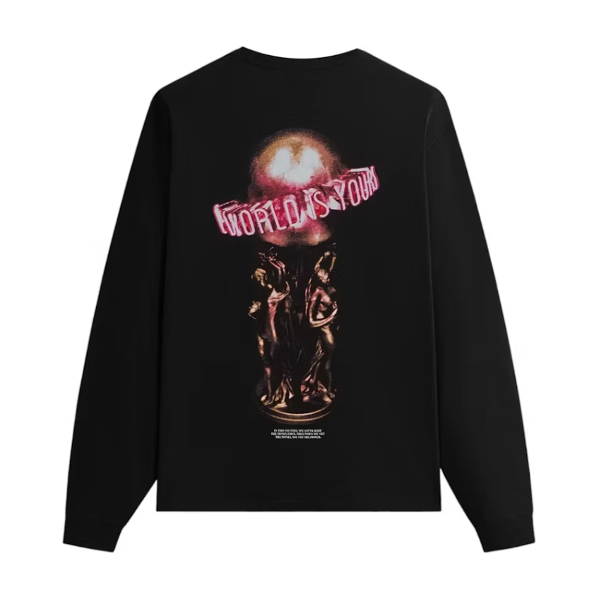 Kith x Scarface Statue L/S Pocket Tee Black
