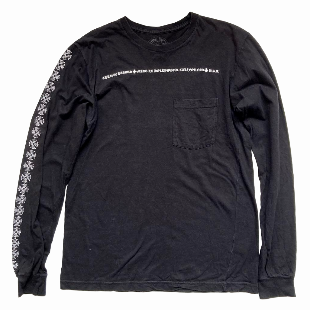 Chrome Hearts Made In Hollywood Plus Cross Sleeve L/S T-Shirt Black