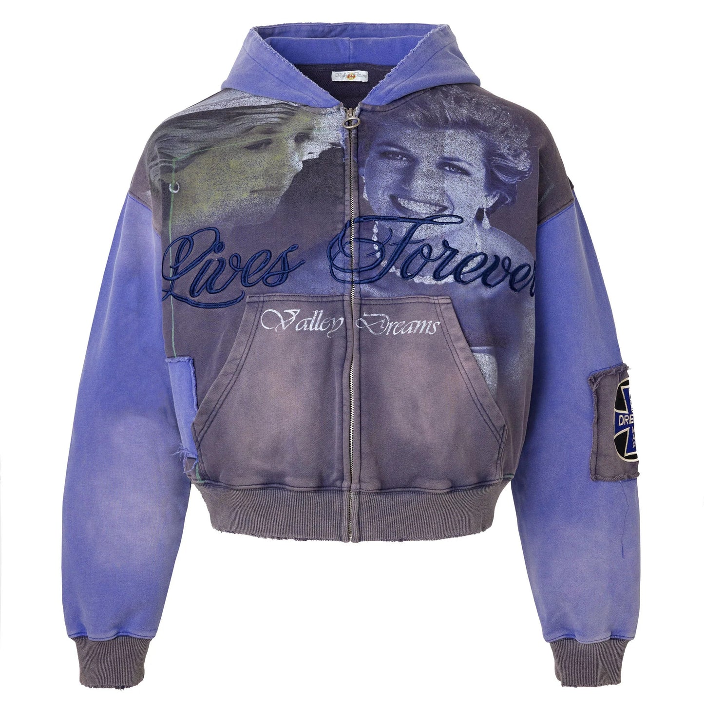 Vale Forever Queen Zip-Up Hoodie Blue